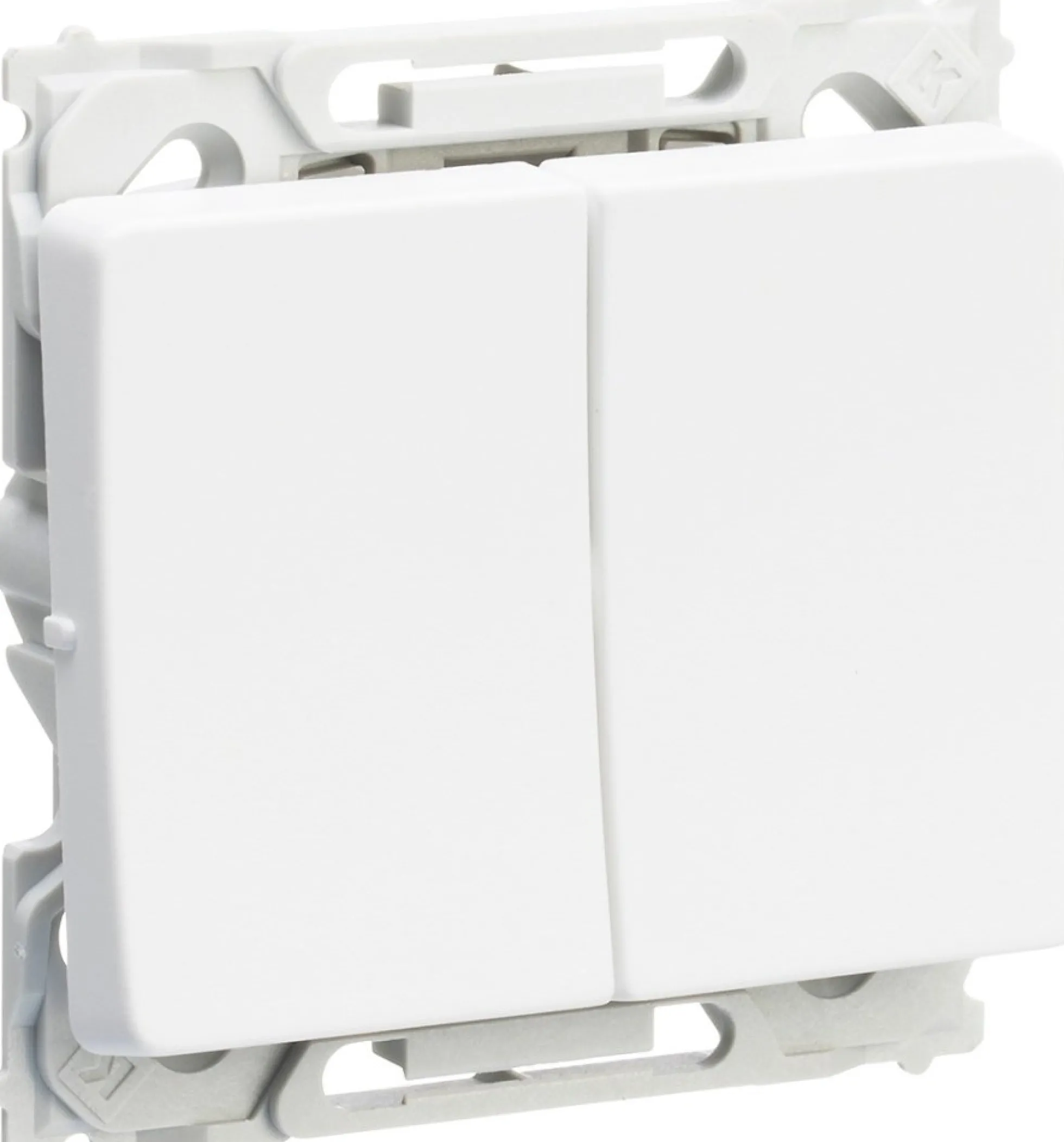 LK OPUS® 66, Krone afbryder (dobbelt 1-polet afb.), 1 modul – Lauritz Knudsen