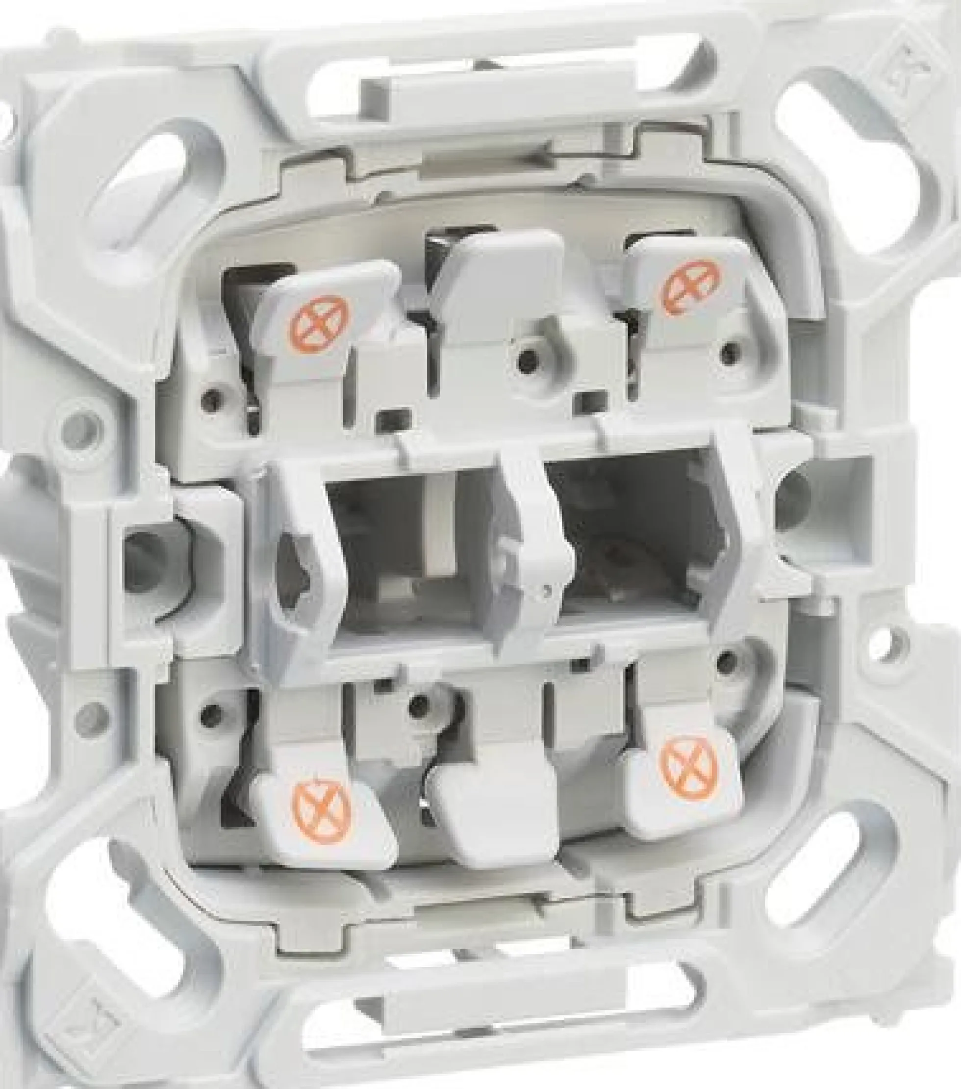LK OPUS® 66, Lampeholder for 2 stk. halvmodul eller 1 stk. helmodul lamper, 1 modul – Lauritz Knudsen