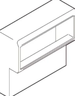 LK OPUS® 66, Panelunderlag beregnet til 1 stk FUGA 2 modul indsats (f.eks. antenne og/eller dataudtag), 2 modul – Lauritz Knudsen