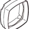 LK OPUS® 66/74, Pudsudligningsring til indmuring- og indstøbningsdåser, 1 modul, hvid – Lauritz Knudsen