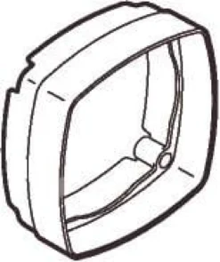 LK OPUS® 66/74, Pudsudligningsring til indmuring- og indstøbningsdåser, 1 modul, hvid – Lauritz Knudsen
