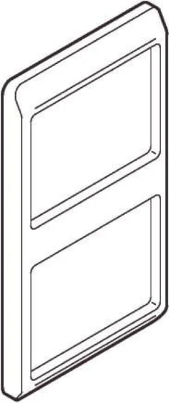 LK OPUS® 66, Ramme kombi lodret, 2 modul – Lauritz Knudsen