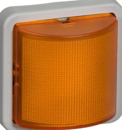 LK OPUS® 74, Signallampe med LED pære (blink eller konstant lys), 1 modul – Lauritz Knudsen