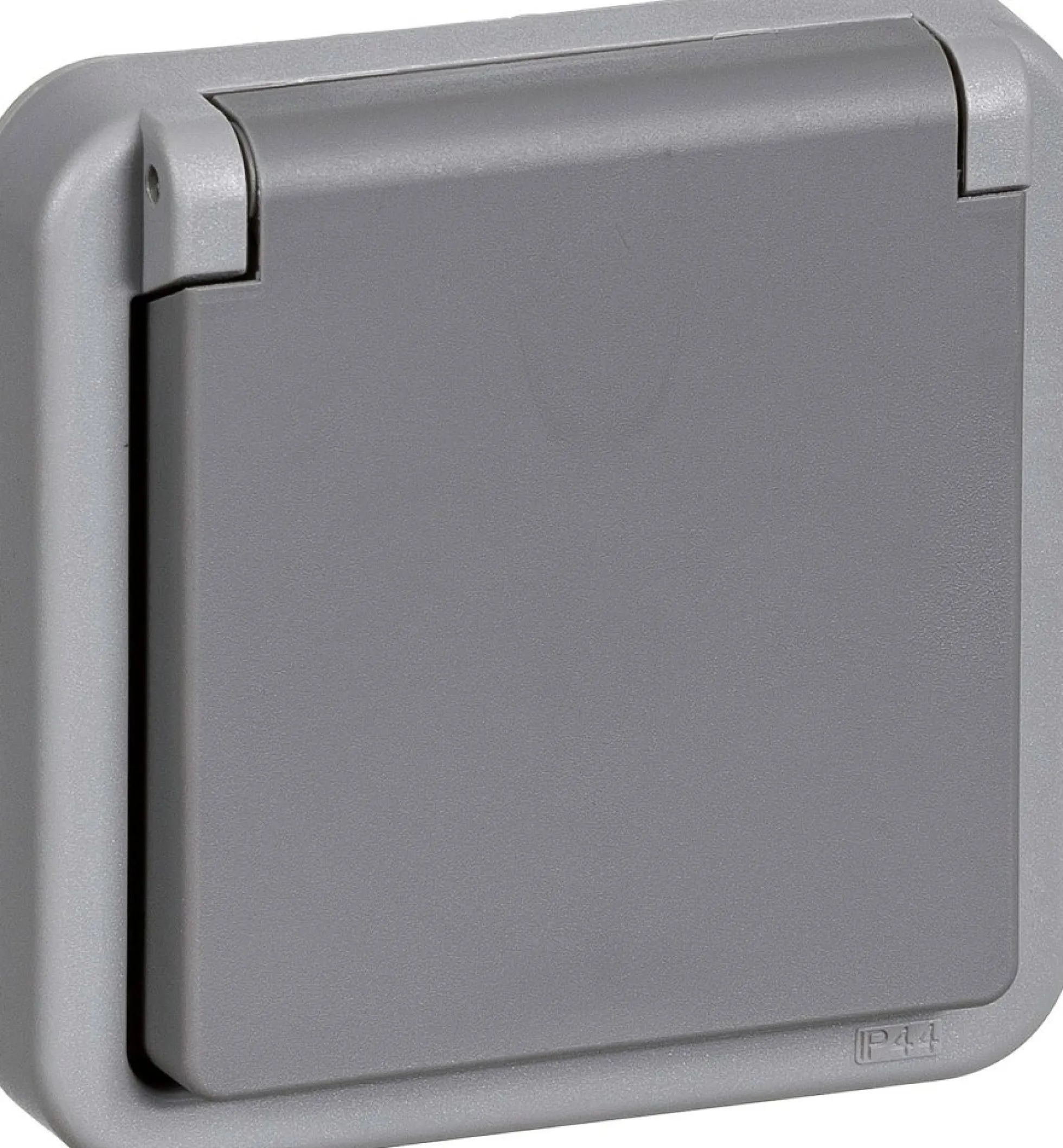 LK OPUS® 74, Stikkontakt med jord og LED-lampe under låget, 1 modul – Lauritz Knudsen