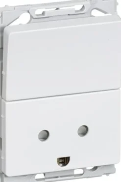 LK OPUS® 66, Stikkontakt med jord og 1-polet afbryder, 1½ modul – Lauritz Knudsen