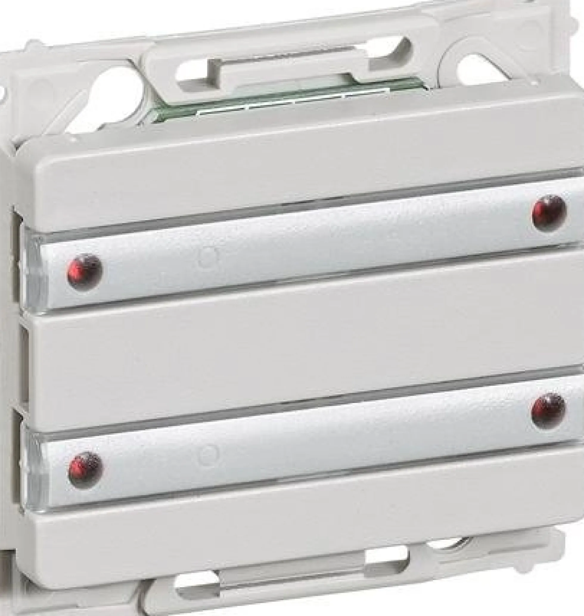 LK OPUS® 66, Svagstrømstryk med 4 tryk og 2 lysdioder pr. tangent, 1 modul – Lauritz Knudsen