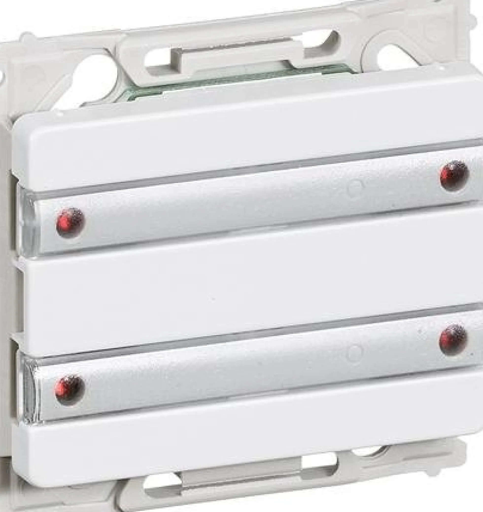LK OPUS® 66, Svagstrømstryk med 4 tryk og 2 lysdioder pr. tangent, 1 modul – Lauritz Knudsen