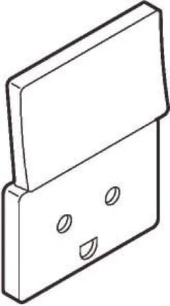 LK OPUS® 66, Tangent og afdækning til stikkontakt med jord og 1-polet afbryder, 1½ modul – Lauritz Knudsen