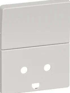 LK OPUS® 66, Tangent og afdækning til stikkontakt med jord og 1-polet afbryder, 1½ modul – Lauritz Knudsen