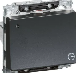 LK OPUS® 66, Trykkontakt 'Timer 600 10A' med automatisk sluk og kiprelæ funktion, 1 modul – Lauritz Knudsen