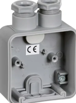 LK OPUS® 74, Underlag med 2 stk. M20 forskruninger (for Ø6 til 14 mm kabel), 1 modul – Lauritz Knudsen