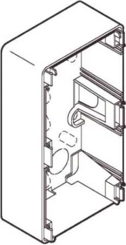 LK OPUS® 66, Underlag, 34 mm højt, 2 modul – Lauritz Knudsen