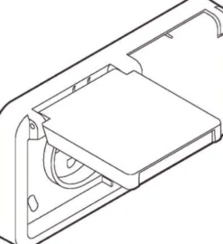LK OPUS® 74, Vandret dobbelt stikkontakt med jord og to tændinger, 1½ / 2 modul – Lauritz Knudsen