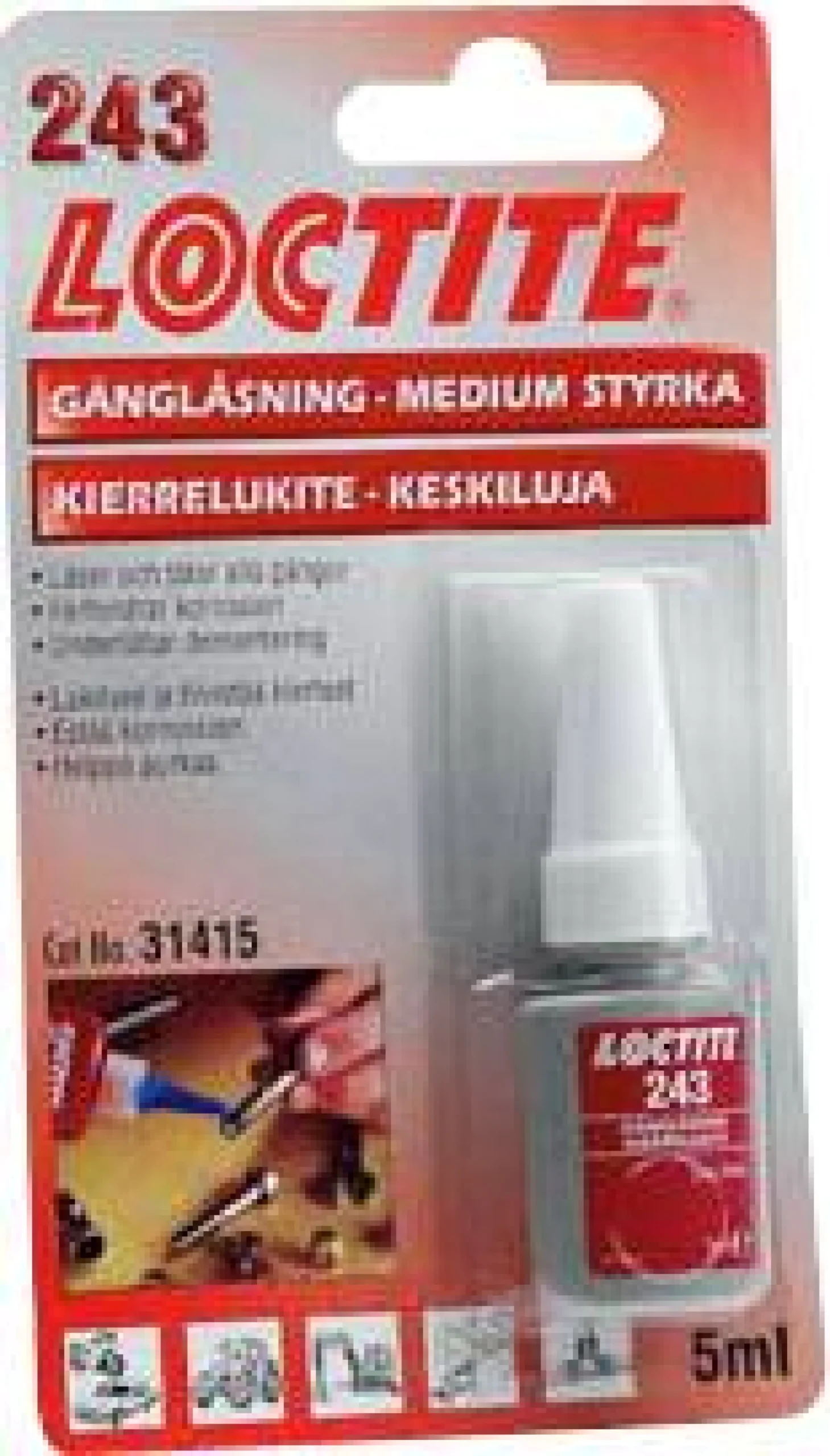 Loctite gevind sikring, 243, 5G