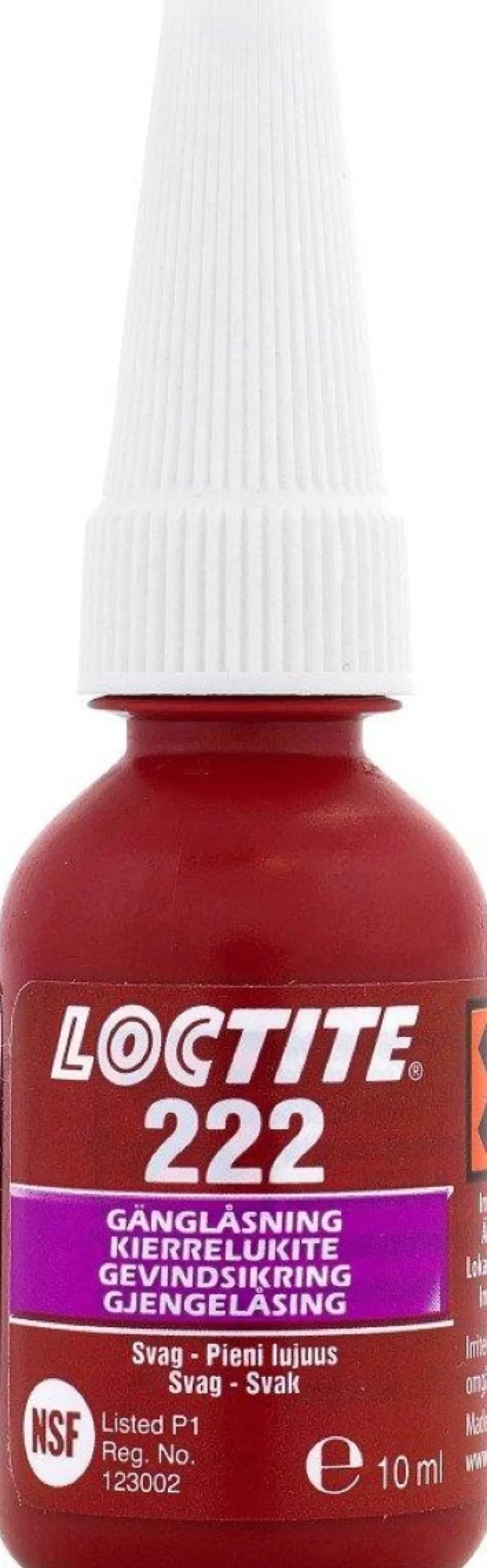Loctite 222 gevindsikring, lav styrke
