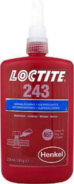 LOCTITE Gevindsikring 243, medium styrke, 250 ml
