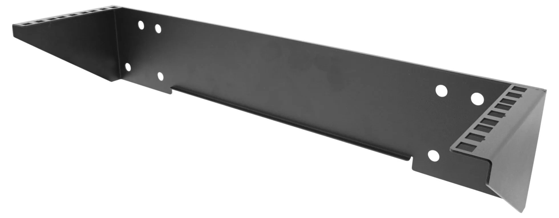 19" lodret vægbeslag, 3U, max 60 kg, sort, stålkonstruktion