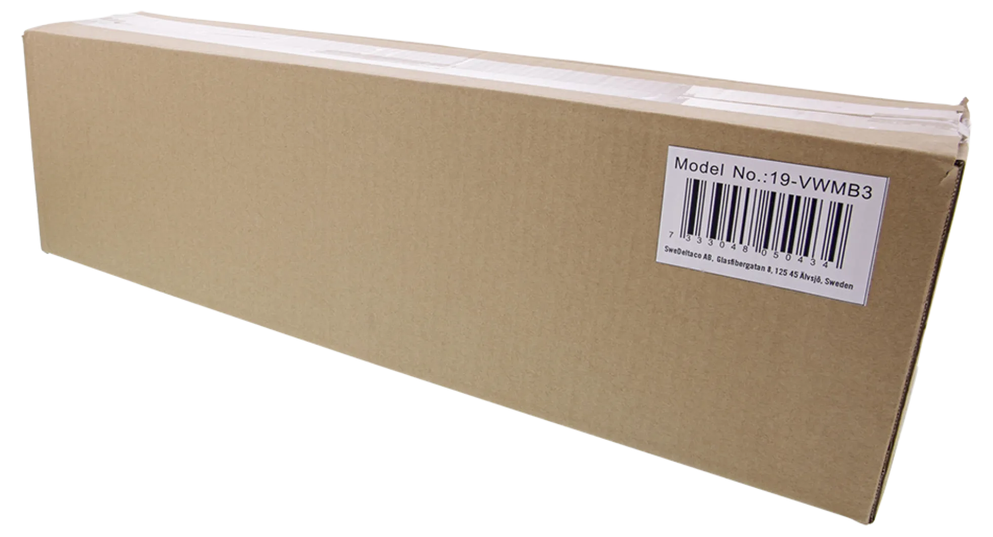 19" lodret vægbeslag, 3U, max 60 kg, sort, stålkonstruktion