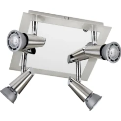 Loft armatur Con, 4x6W LED, 2700K, børstet stål