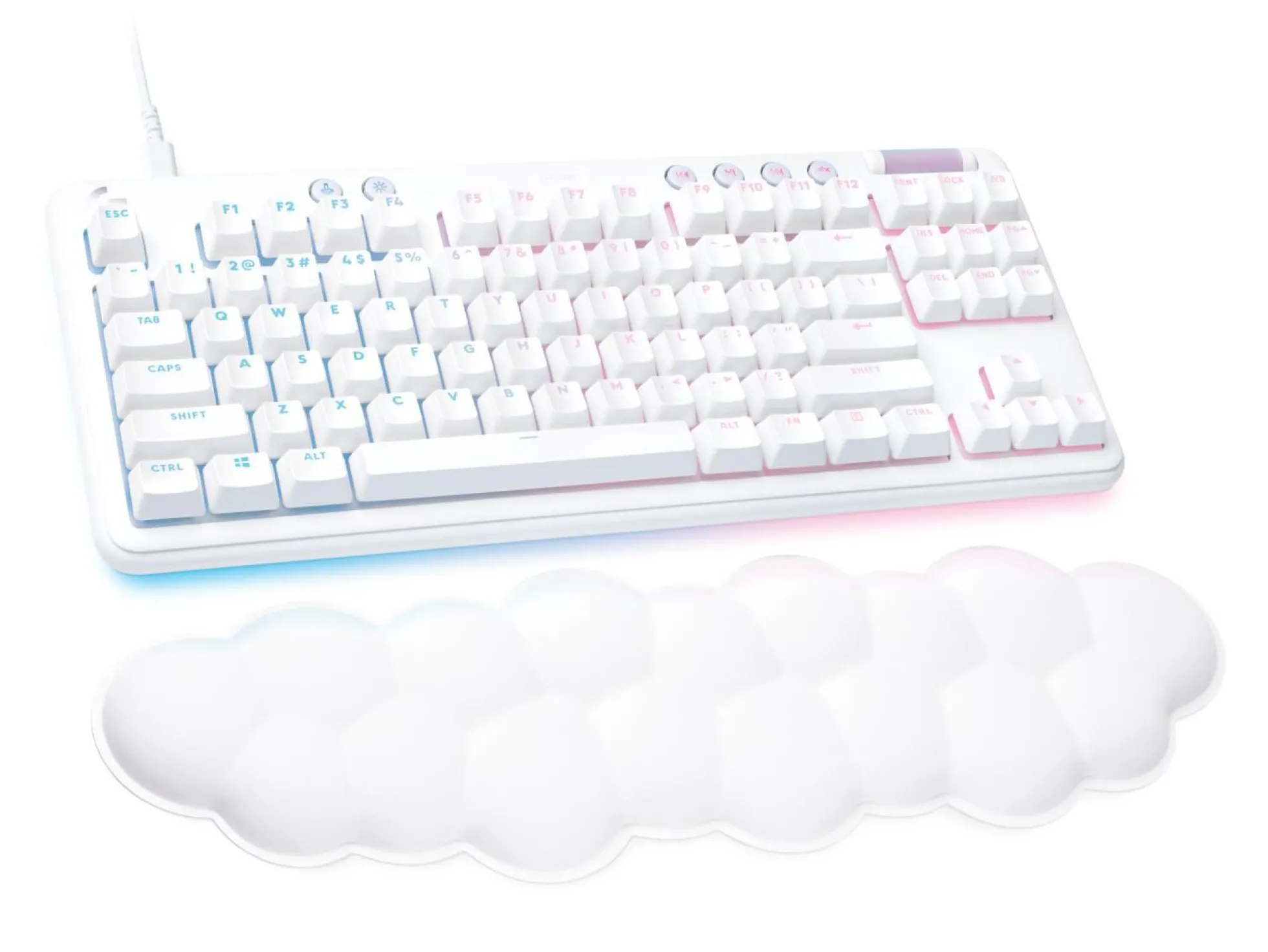 Logitech G713, kablet gaming tastatur, nordisk layout, hvid