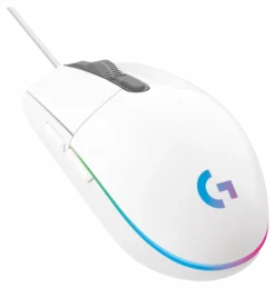 Logitech G203 Lightsync, kablet gaming mus, hvid