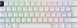 Logitech G PRO X 60, trådløst gaming tastatur, USB, RF og Bluetooth, nordisk layout, hvid