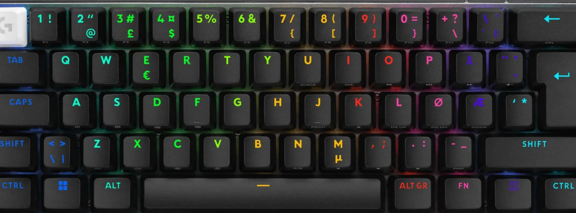Logitech G PRO X 60, trådløst gaming tastatur, USB, RF og Bluetooth, nordisk layout, sort