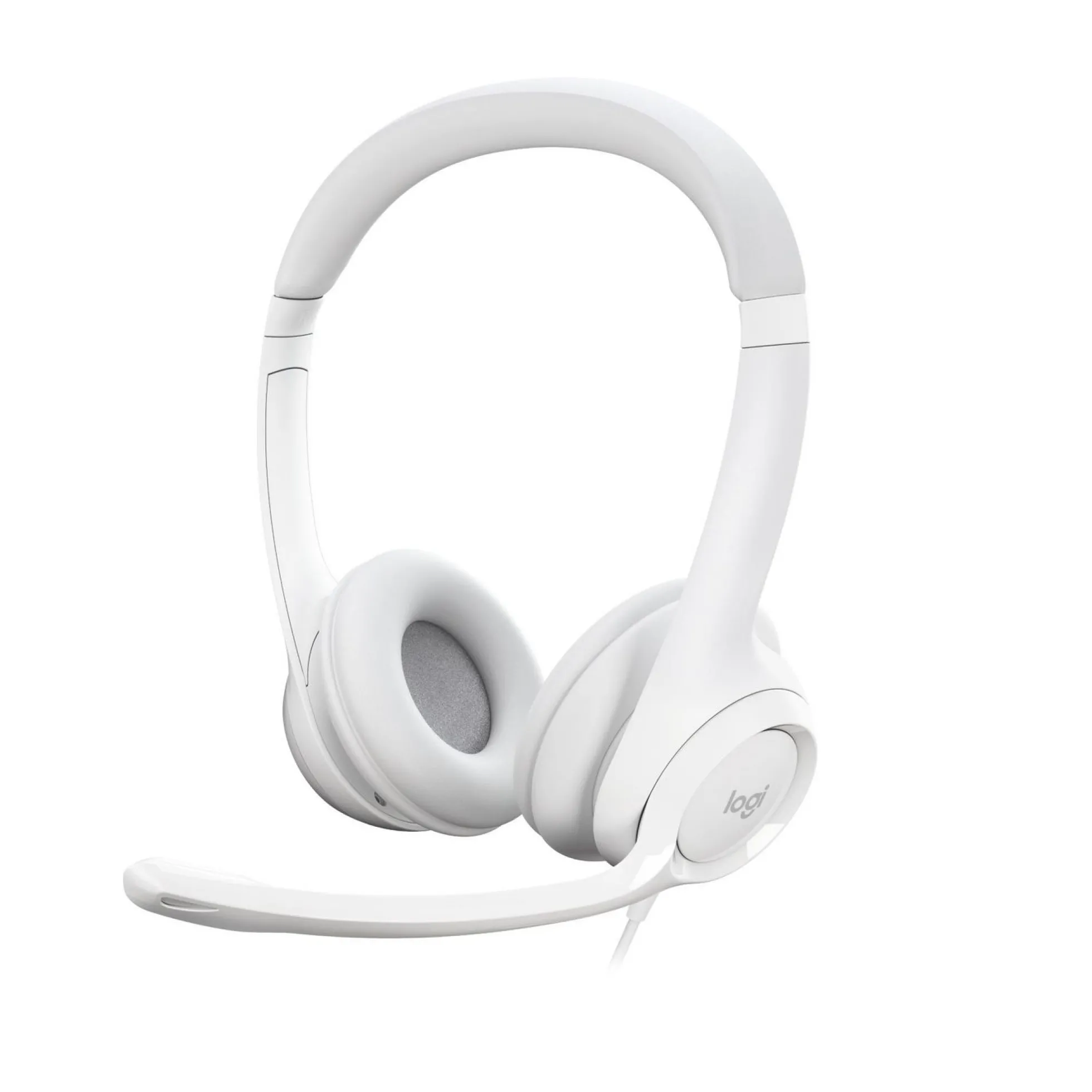 Logitech H390, kablet USB-A headset, hvid