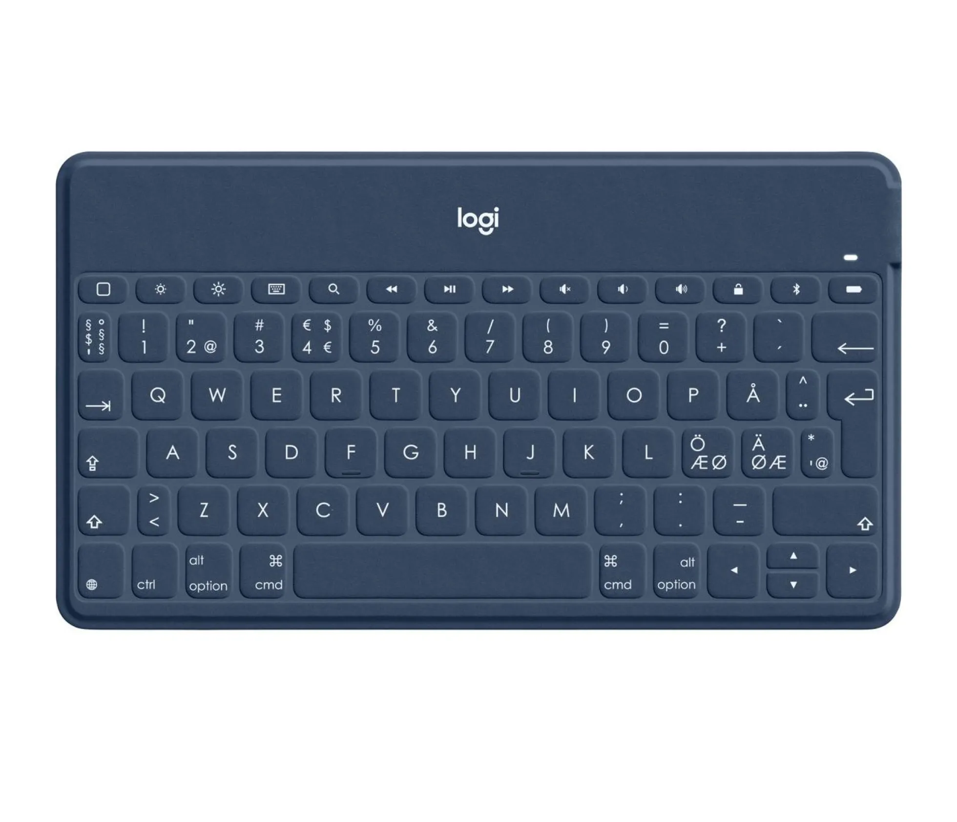 Logitech Keys-To-Go, trådløst Bluetooth tastatur, nordisk layout, klassisk blå