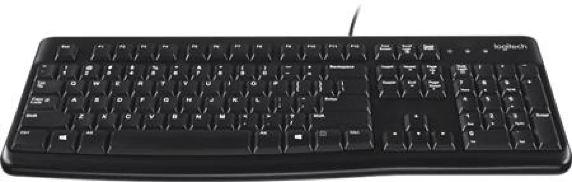 Logitech K120, kablet USB-tastatur, sort