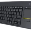 Logitech K400 Plus, trådløst touchpad-tastatur, nordisk layout, sort