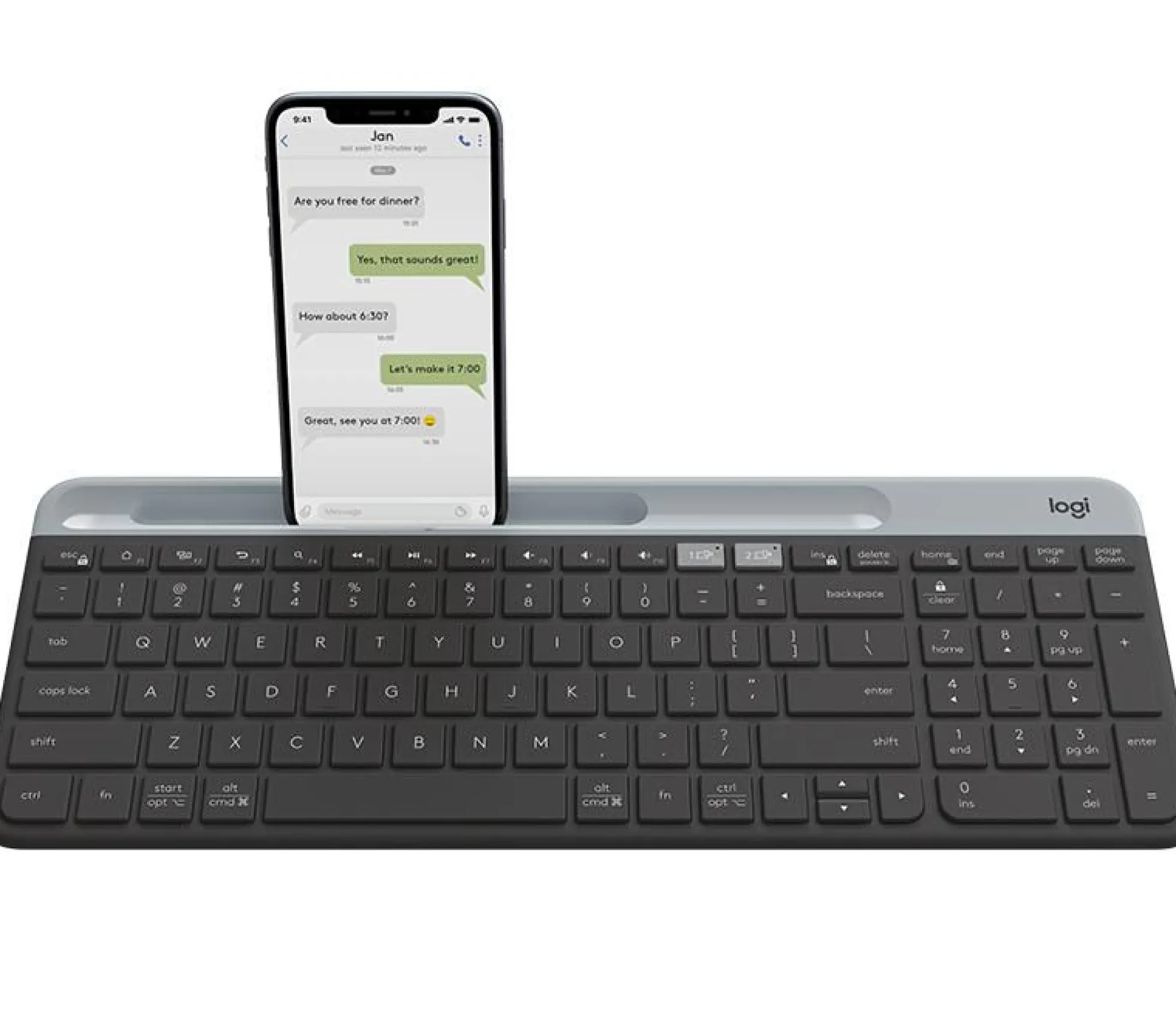 Logitech K580, trådløst tastatur, nordisk layout