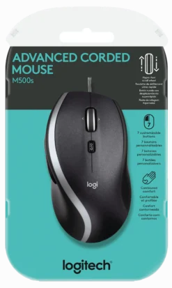 Logitech M500, kablet laser mus, sort