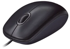 Logitech M90, kablet optisk mus, USB, 1000 DPI, grå