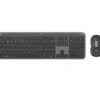 Logitech MK950 Signature Slim, trådløst tastatur og mus sæt, RF og Bluetooth, nordisk layout, grafit