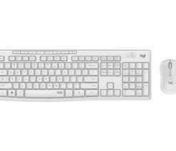 Logitech MK295 Silent Wireless Combo, trådløst tastatur og mus sæt, off-white, nordisk layout