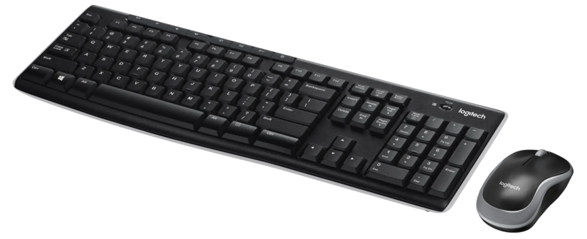 Logitech MK270, trådløst tastatur og mus sæt, nordisk layout, sort