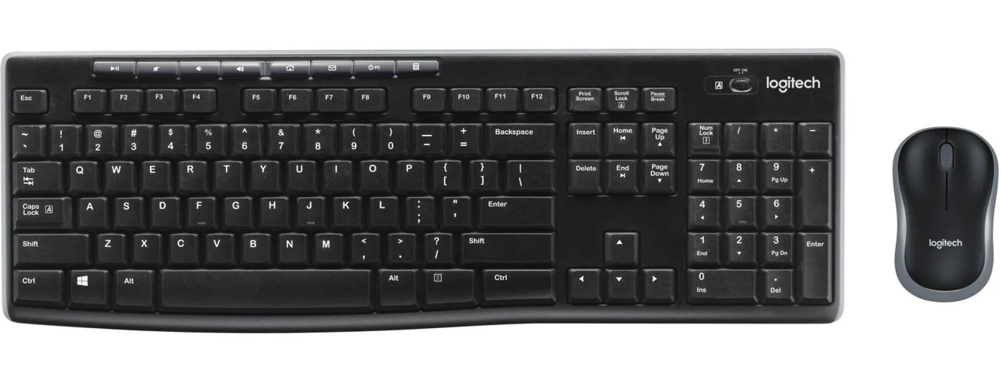 Logitech MK270 Trådløst Tastatur- og Mussæt