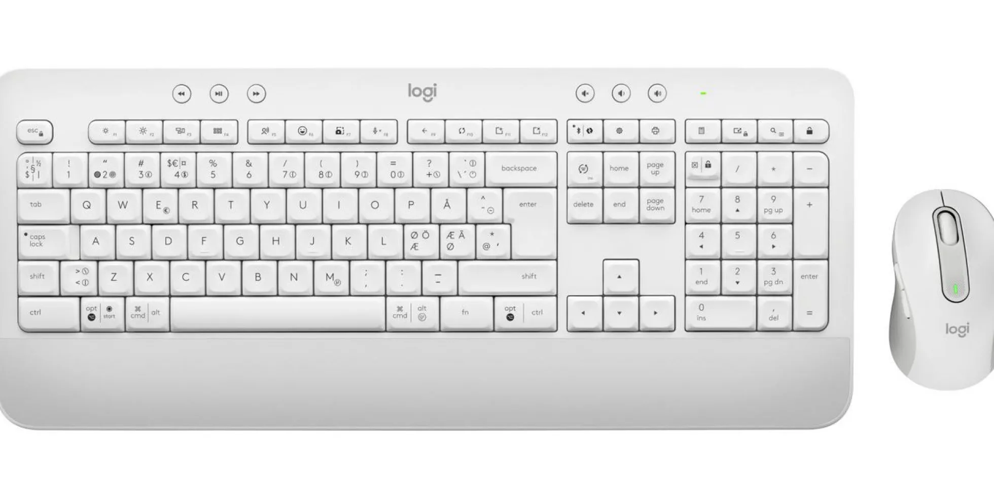 Logitech Signature MK650 Combo til erhverv, trådløst tastatur og mus sæt, nordisk layout