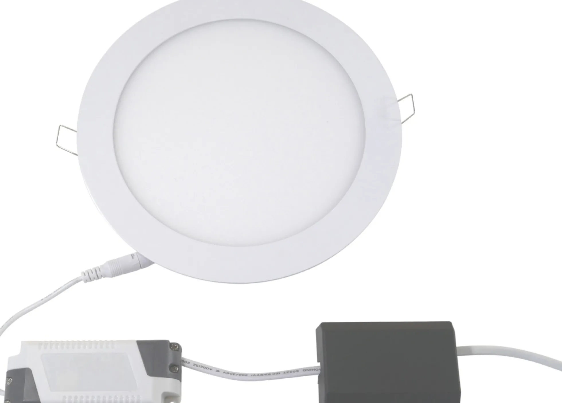 Lucette indbygningspanel, LED, 18W, 4000K, 1650 lumen, Ø225, mat hvid - Nordtronic