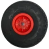 Luftgummihjul 2.10x4, Ø20xNL75, m/dæk 3.00-4 4 LAG K373 (85 x 260) rød plast fælg Byggehøjde: 260 mm