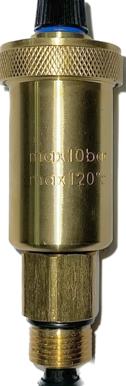 Luftudlader med 3/8" lukkeautomat, maks. 10 bar / 120 °C