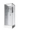 Luxor Brusekabine front, 80 cm med sliding door, hvid