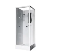 Luxor Brusekabine front, 80 cm med sliding door, hvid