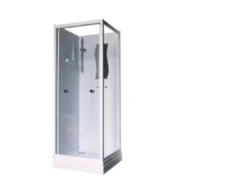 Luxor brusekabine front, 90 cm med sliding door, hvid