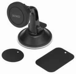 Magnetisk bilholder, ARM-C103, med sugekop, universal, sort