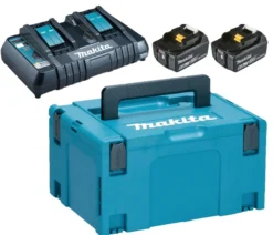 Makita batteri og ladesæt, 2 stk. 18 V/6,0 Ah og lynlader