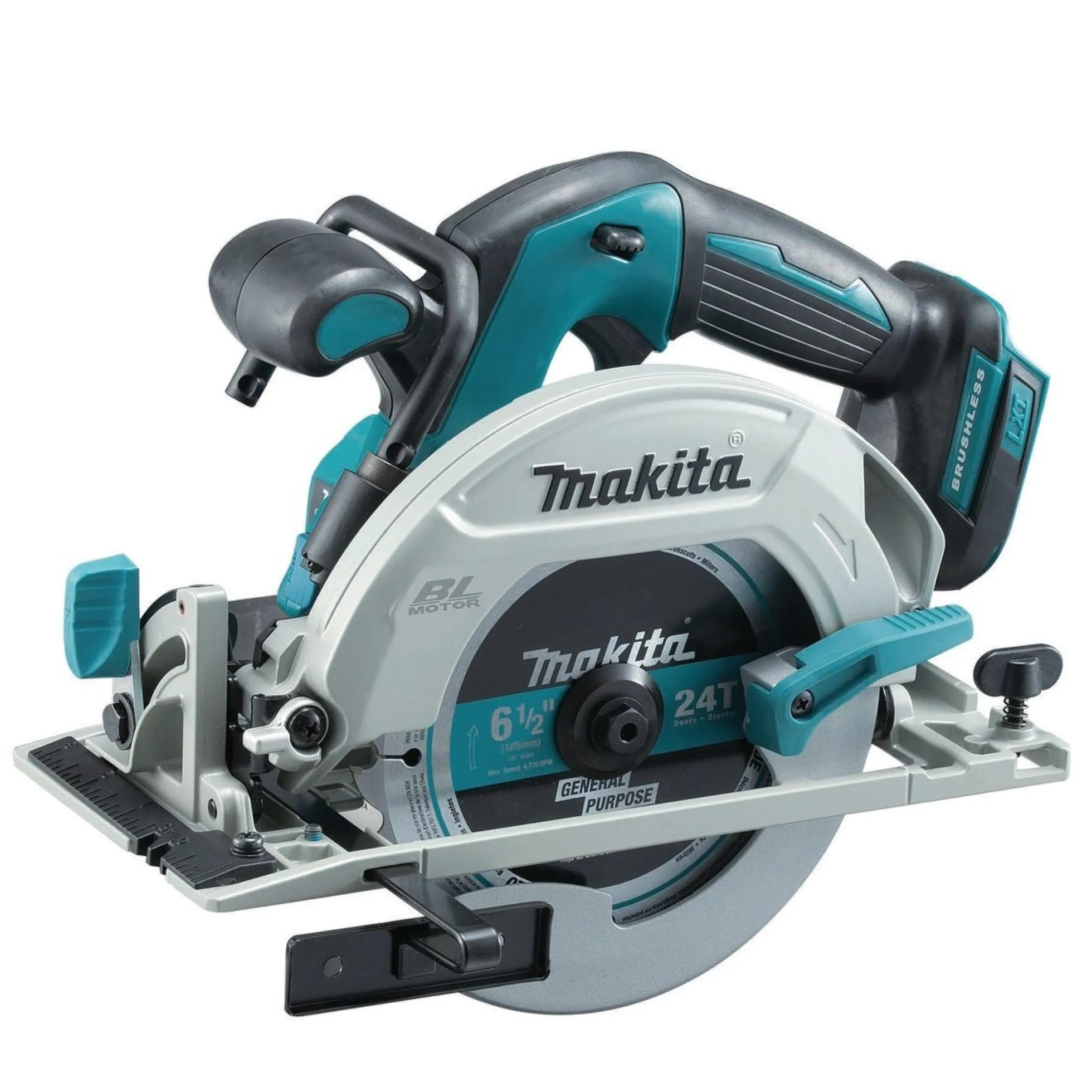 Makita rundsav DHS680Z, 18V, kulløs motor, 165mm klinge