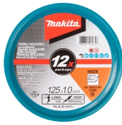 Makita skæreskive, 125 x 1 x 22,23, 12 stk.