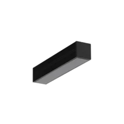 2m aluprofil SMART16 BC3/U4 - Sort anodiseret, påbygning, LED skinne